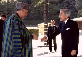(1)Karzai meets with the emperor